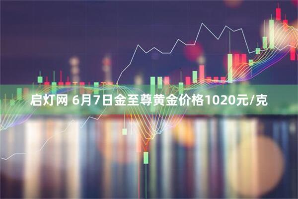 启灯网 6月7日金至尊黄金价格1020元/克