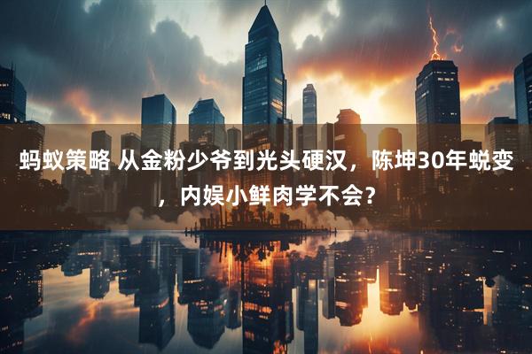 蚂蚁策略 从金粉少爷到光头硬汉，陈坤30年蜕变，内娱小鲜肉学不会？