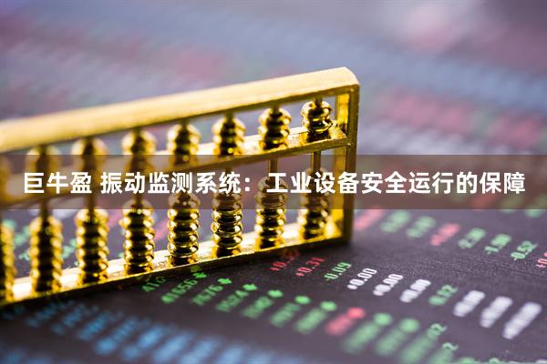 巨牛盈 振动监测系统：工业设备安全运行的保障